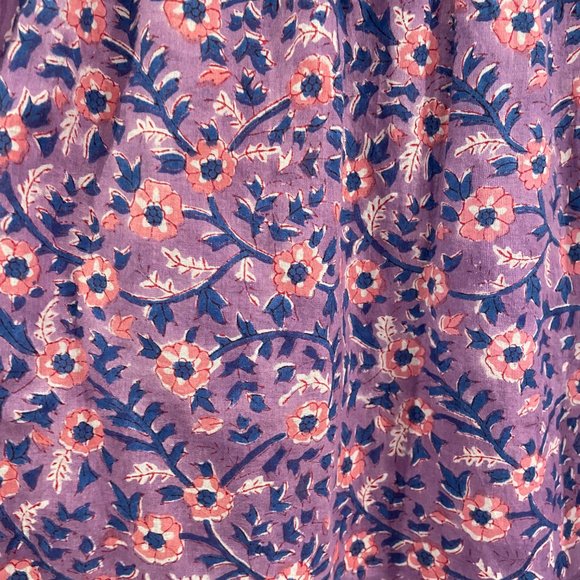 Emerson Fry India Collection Colette Midi Dress in Violet Wildflower Sz ML - Picture 7 of 9